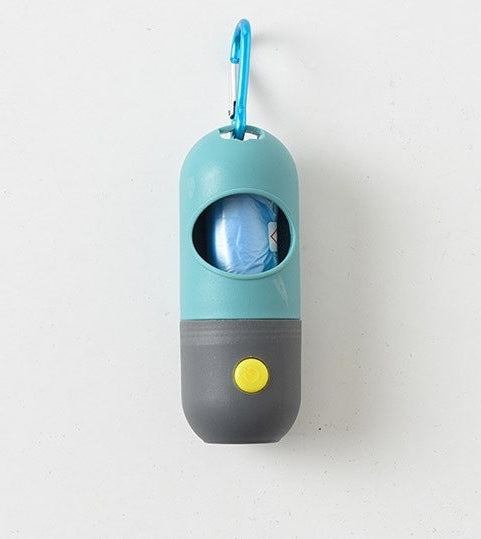 Two colorful hanging pet waste bag dispenser on a white background with 'Pink' label.