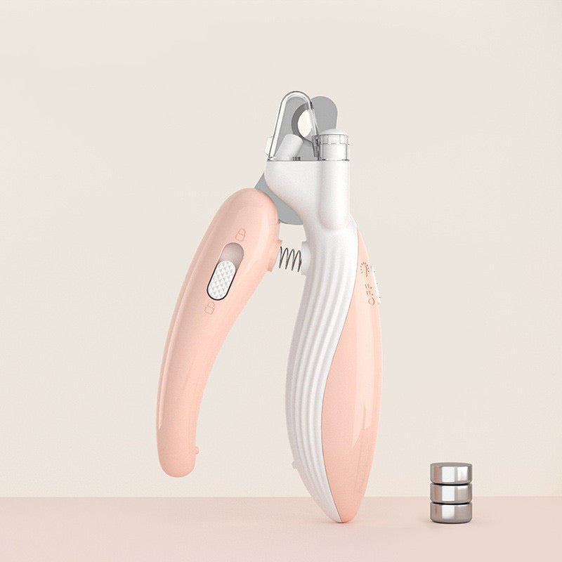 Pink and white electronic device on a beige background